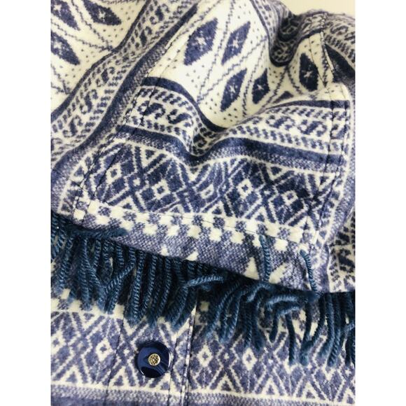 Womens Reversible Coat OSFM Hooded Nordic Fringe Nylon Water Resistant Jacket - Picture 6 of 16